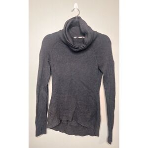 Athleta Womens Pullover Cowl Neck Top Grey Gray Thumb Hole Size XS Style 929695